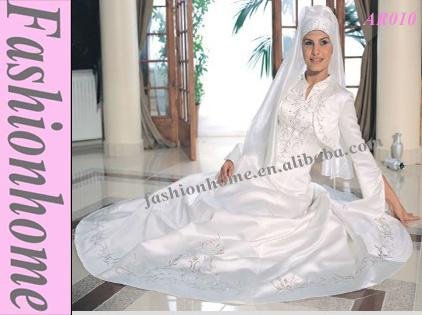 Women Dress Arabic Wedding Dress Muslim Wedding Dress With Handbag Arabic
