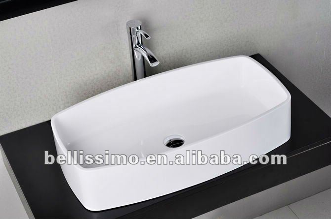 美しい浴室の洗面台、 近代的なシンクbs-8305石樹脂流域問屋・仕入れ・卸・卸売り