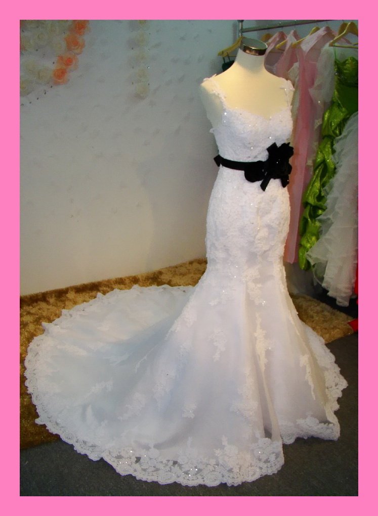 2011 elegant lace wedding gown WMB027 1 Materials Highquality with 