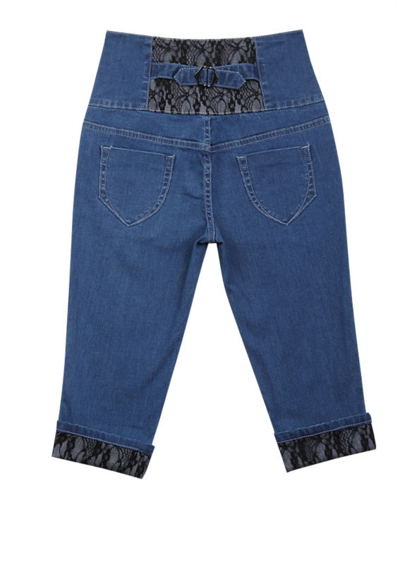2013 new arrival fashion design 100 cotton fashion lady capri jeans LJ034