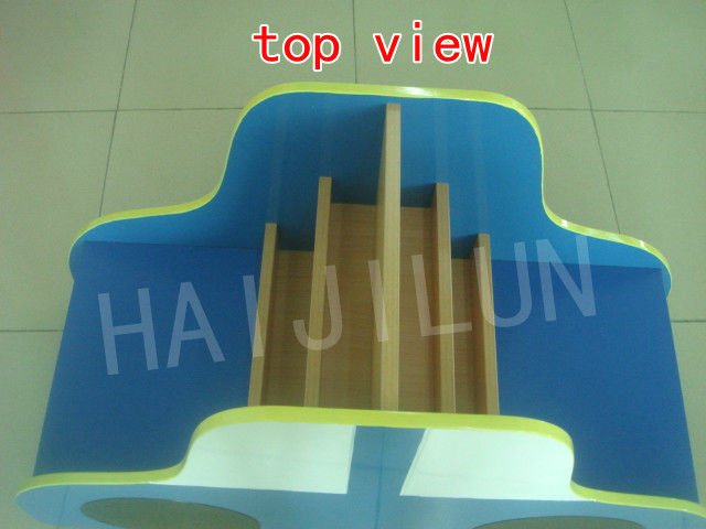 HAJILUNの児童図書館の家具車の形の木の本だなHJL-CG010仕入れ・メーカー・工場
