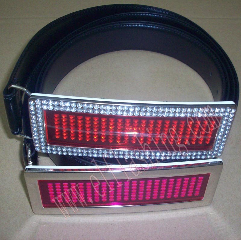 Light up name clearance belts