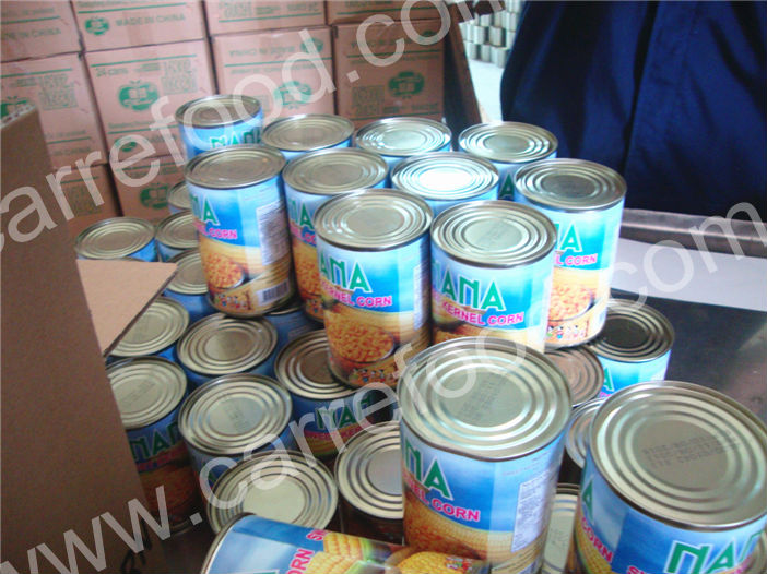 For 340G with 250g canned sweet corn in vacuum