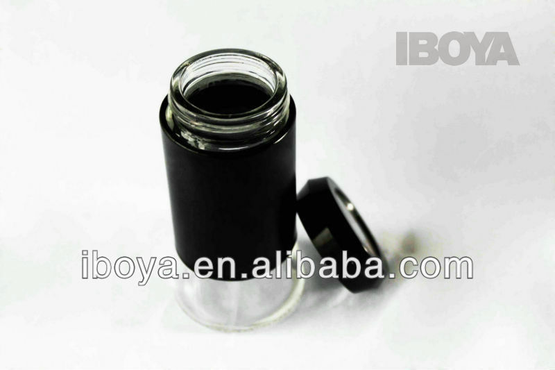 Glass Pepper Bottle with Black Plastic Case