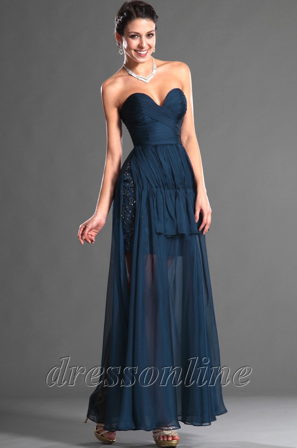 navy blue formal dress