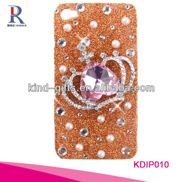 bling rhinestone case for iphone 5 with silver crown design.jpg