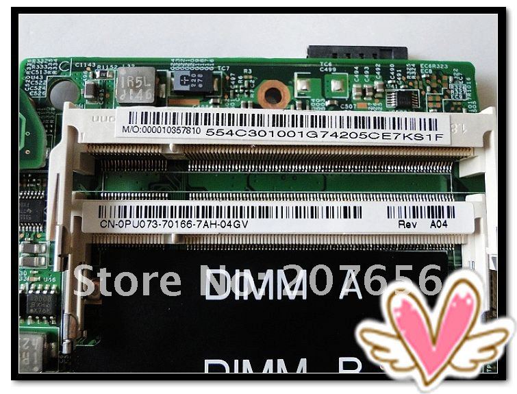 Laptop motherboard for Dell XPS M1330 1330 Motherboard P/N : CN-0PU073 with Nvida vga card