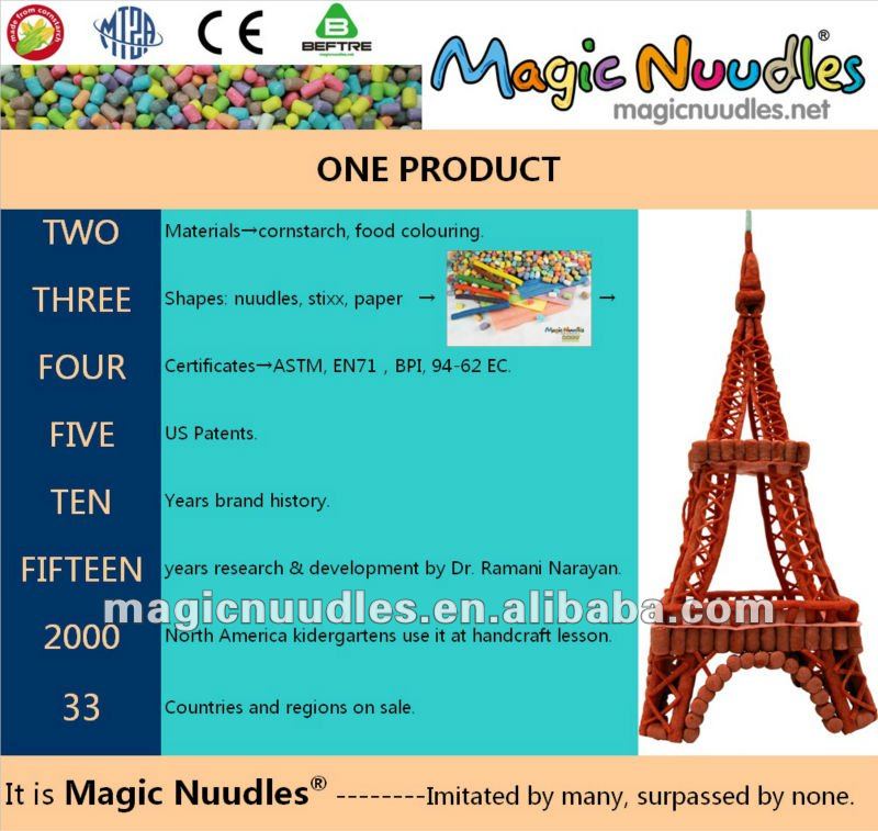 子供のための創造的なおもちゃ2014年en71・astm魔法nuudles100％生分解性問屋・仕入れ・卸・卸売り