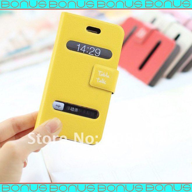 Flip leather case for iPhone 4/4S
