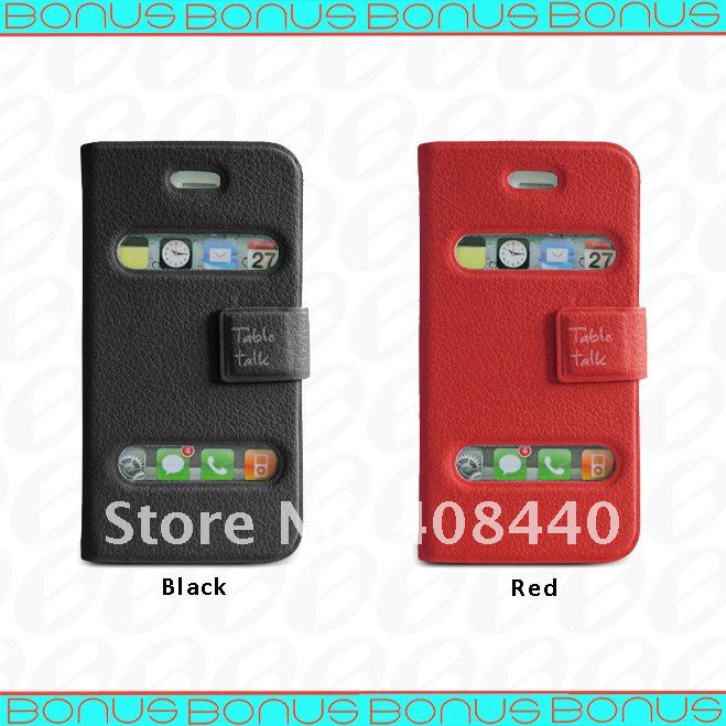 Flip leather case for iPhone 4/4S