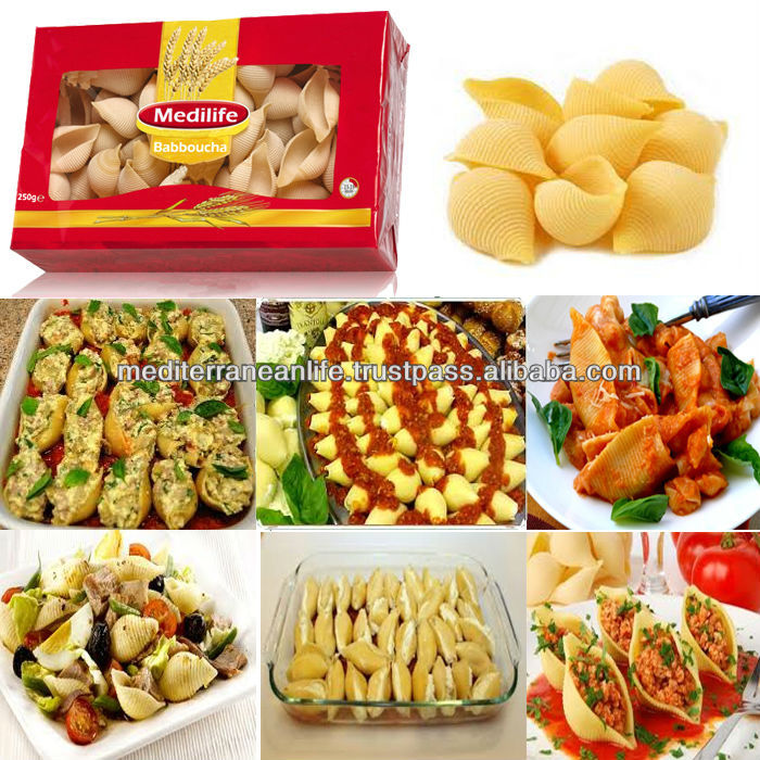 High quality Shell Pasta Macaroni, Shells Pasta Spaghetti, 250g Bag, 45 min cooking
