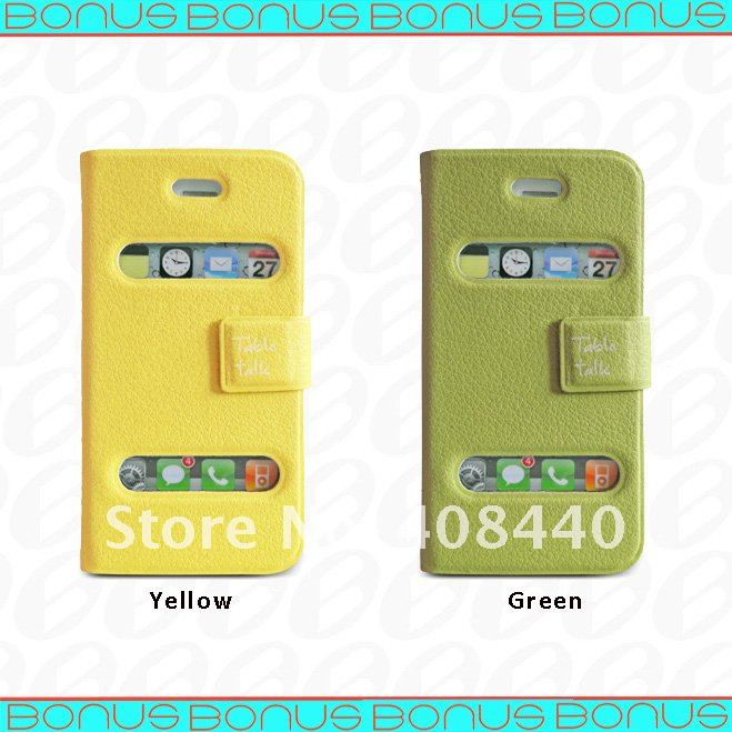 Flip leather case for iPhone 4/4S