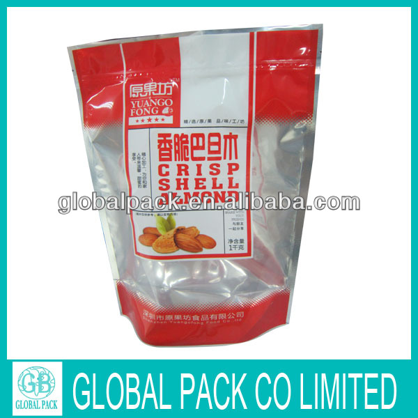white paper empty tea bag/stand up white paper zipper packaging bag