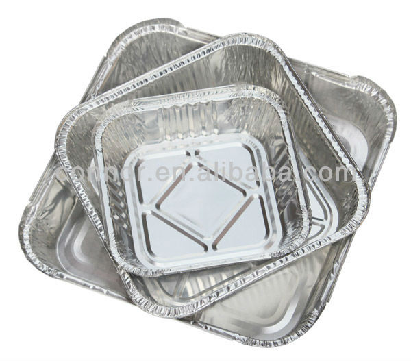 18" x 13 1/5" 7L Large Rectangle Disposable America Style Food Baking Aluminum Foil Roasti