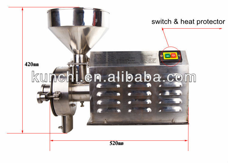 electric stainless steel industrial cocoa bean grinder machine with best price,China KUNCHI