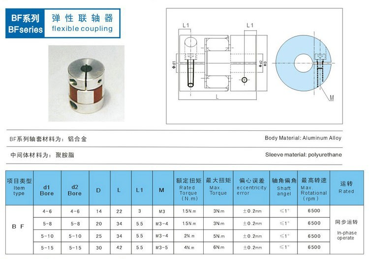 Description Picture 2 of itemBF 10mm x 12mm CNC Flexible Plum Coupling Shaft Coupler D30 L42
