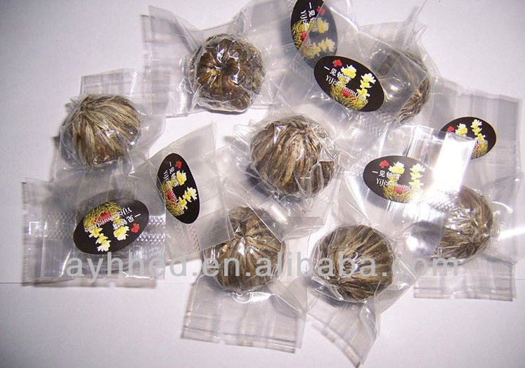 EU Standard heart shape White sliver Needle Blooming Tea