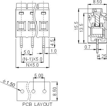 プリント基板用端子台gs026s-5.0仕入れ・メーカー・工場