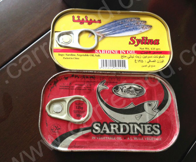 125g canned sardine with quite low price canned fish for good taste