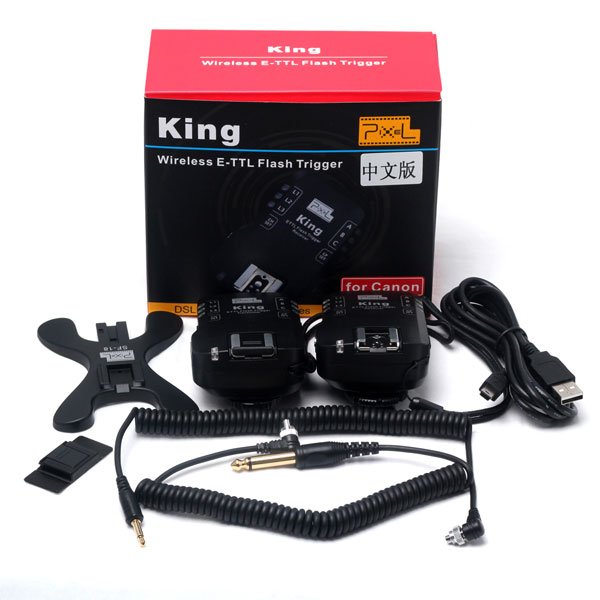 Official PIXEL Wireless TTL Flash Trigger King for Canon EOS E-TTL 1Transmitter+2 Receiver 1/8000s sync Free Shipping Official PIXEL Wireless TTL Flash Trigger King for Canon EOS E-TTL 1Transmitter+2 Receiver 1/8000s sync Free Shipping