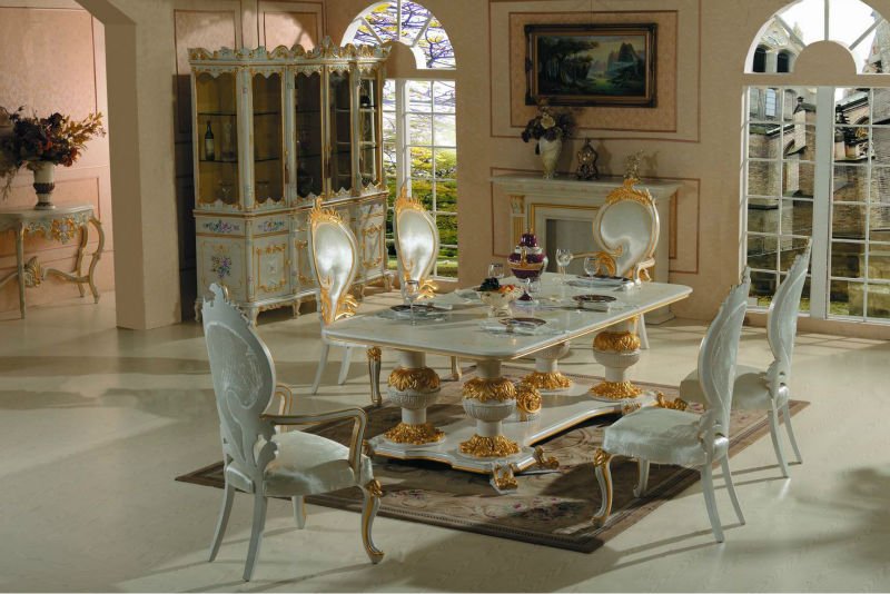 мебель в стиле барокко - твердых еоод ручной работы обедая комплект комнаты