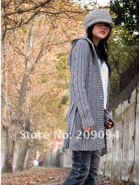 2011 Fashion long Sweater/100% cotton /free shipping /just three colors gary black and beige 2011 Fashion long Sweater/100% cotton /free shipping /just three colors gary black and beige