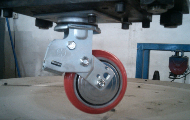Spring loaded caster,height adjust caster with PU wheels