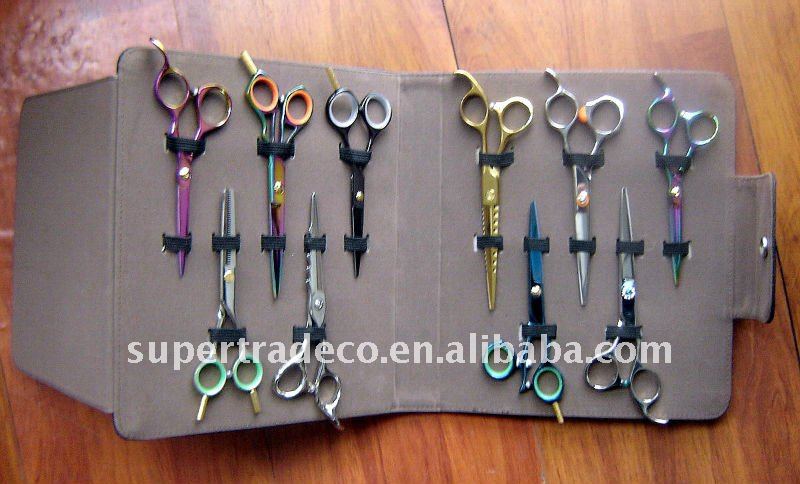 高品質ショーケース用40-60単位ヘアはさみ/革理髪鋏ディスプレイケース 問屋・仕入れ・卸・卸売り