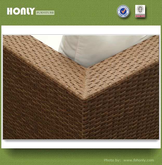 Patio rattan furniture sofa set aluminium frame rattan furniture sofa set design