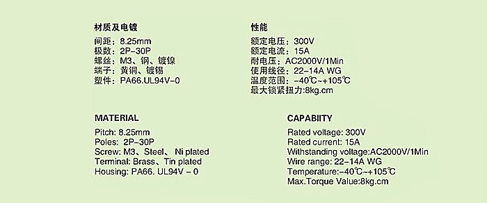 Pcbバリア端子台カバー付き8.25ミリメートル右よ〜アングルピン用の穴を修正するとkf38rm-8.25電力電気コネクタ仕入れ・メーカー・工場