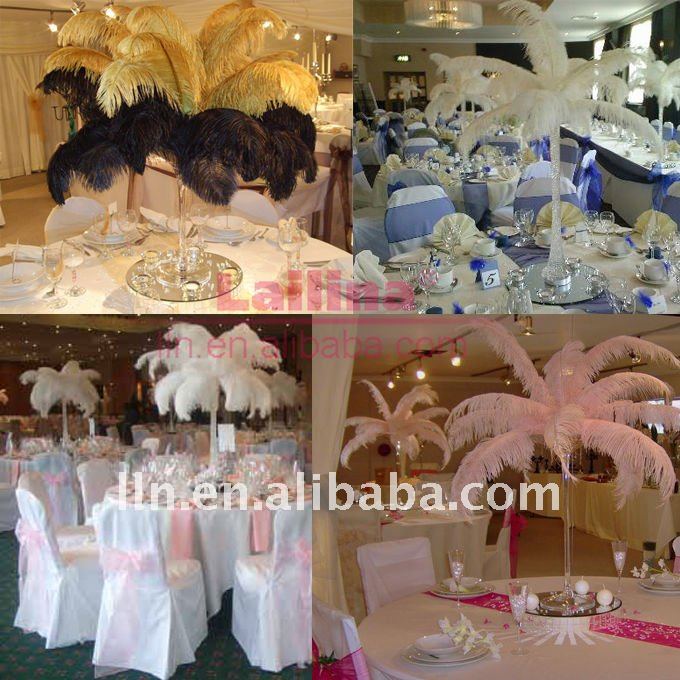 卸売高品質の天然カラフルなダチョウの羽結婚式のパーティーのためにテーブルdiyの装飾問屋・仕入れ・卸・卸売り