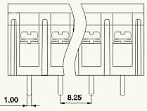 20a電源用コネクタpcbバリア端子台カバー付きkf38c-8.258.25ミリメートルピッチ仕入れ・メーカー・工場