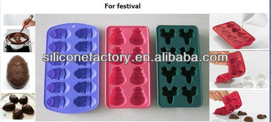 2014new design lfgb and fda food safety easter egg Silicone Fondant Mould