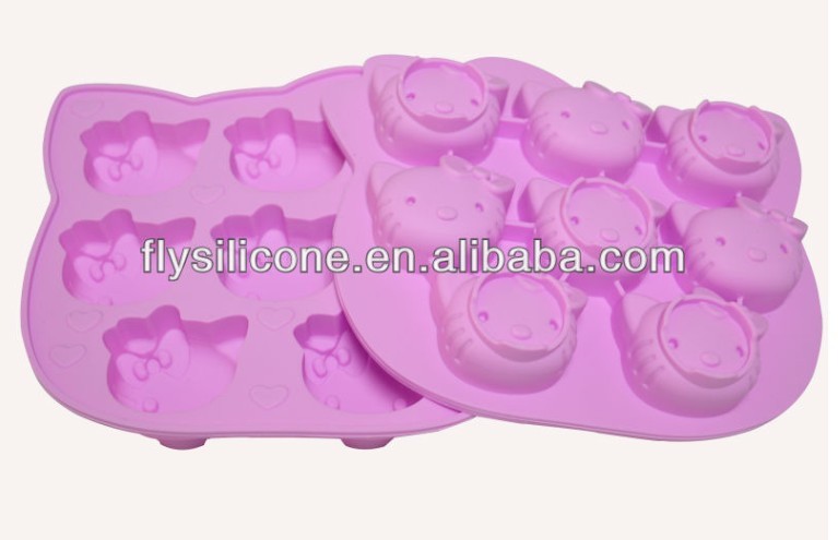 2014 new product Hello kity 3D silicone cake decorating mold