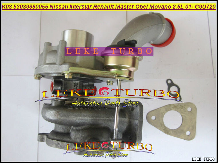 K03 53039700055 53039880055 turbo for Nissan Interstar Renault Master Opel Movano 2.5L 115HP 2001- G9U720 turbocharger (1)