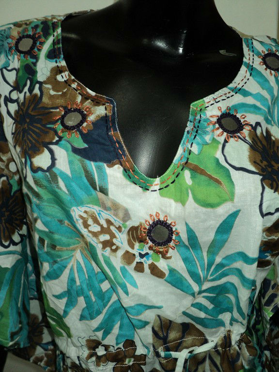 ミニ綿プリントkaftans女性のための花柄のプリントkaftansインドのジャイプールジャイプール・ヴィンテージドレスbloucaftanskaftansポンチョ問屋・仕入れ・卸・卸売り