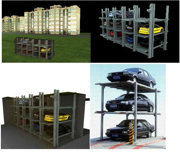 vertical three tier parking system/pit parking system