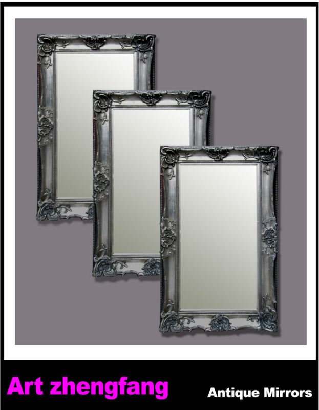 Dark Antique Silver Painting Frame Wood Mirror Dark Antique Silver Painting Frame Wood Mirror