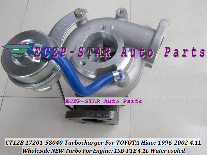 CT12B 17201-58040 17201 58040 Turbine Turbo Turbocharger For TOYOTA Hiace 1996-2002 Engine 15B-FTE 15B FTE 4.1L Water cooled