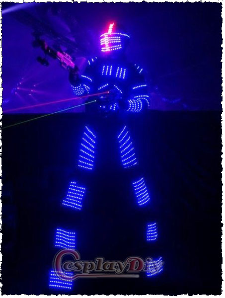 光ロボットを導いたステージのパフォーマンスの衣装コスプレＬＥＤ発光夜のクラブのためにバーやパーティー問屋・仕入れ・卸・卸売り