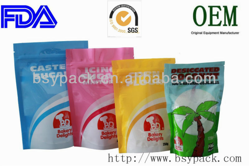 stand up tea bag with zipper