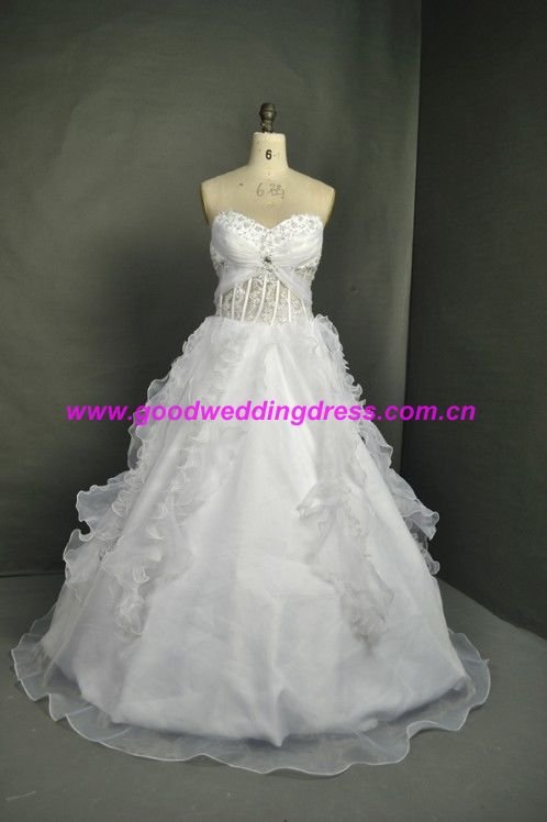 Real sample free shipping backless lace wedding gown bridal dress