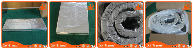 アルミナホイルカバーセラミックファイバ毛布との標準的な高温1260C問屋・仕入れ・卸・卸売り