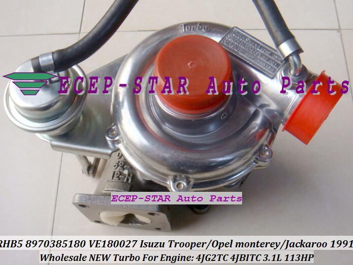 RHB5 8970385180 VI95 VE180027 TURBO For ISUZU Trooper Campo OPEL Monterey Jackaroo 1991- 3.1L 4JG2TC 4JBITC 113HP turbocharger - (2)
