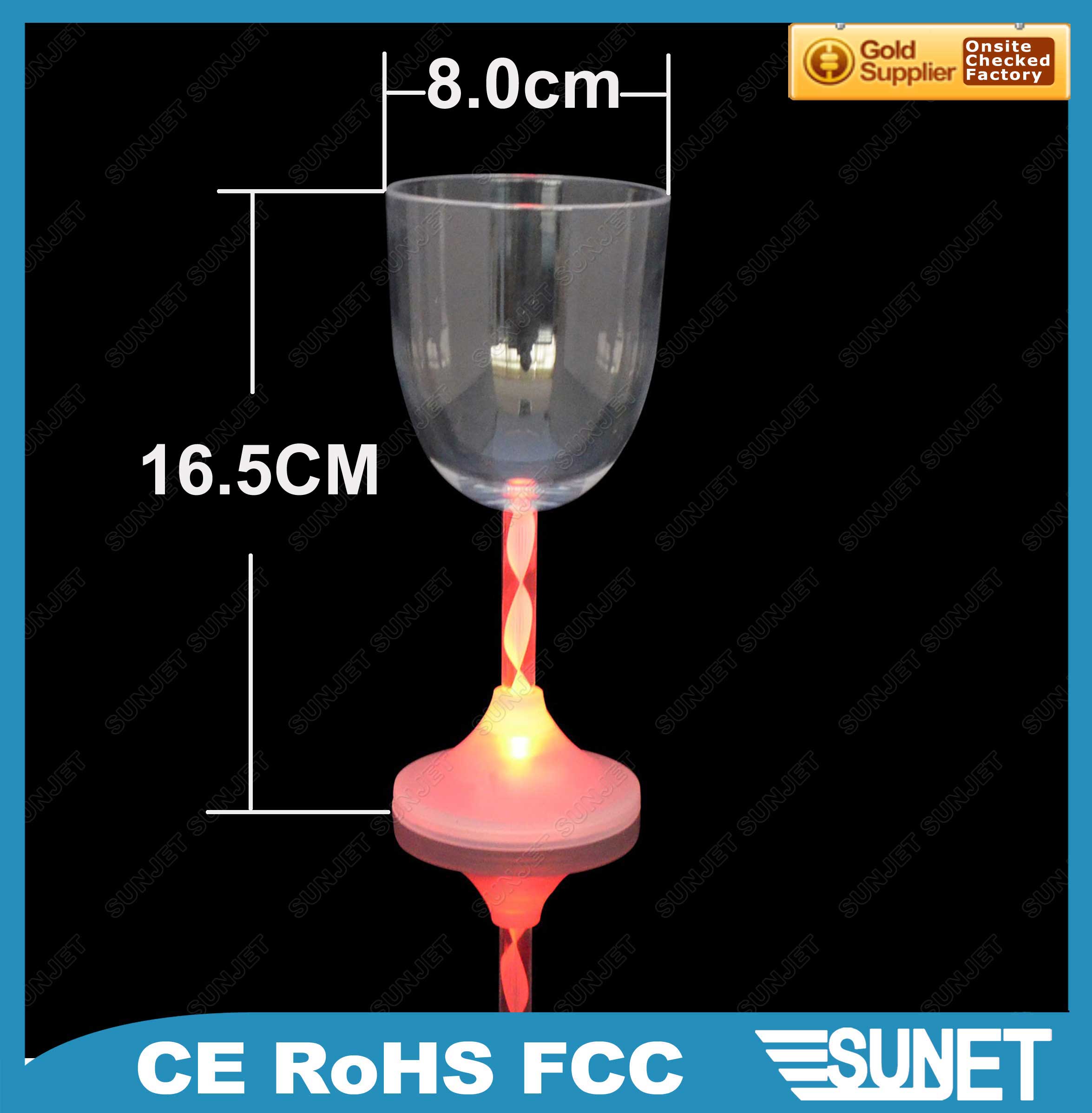 high quality led custom flashing red wine cup for Festival/Party Decoration/gift