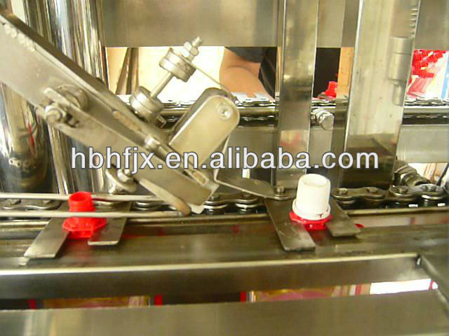 coconut water and pear juice in Stand up pouch with corner spout filling packing machine
