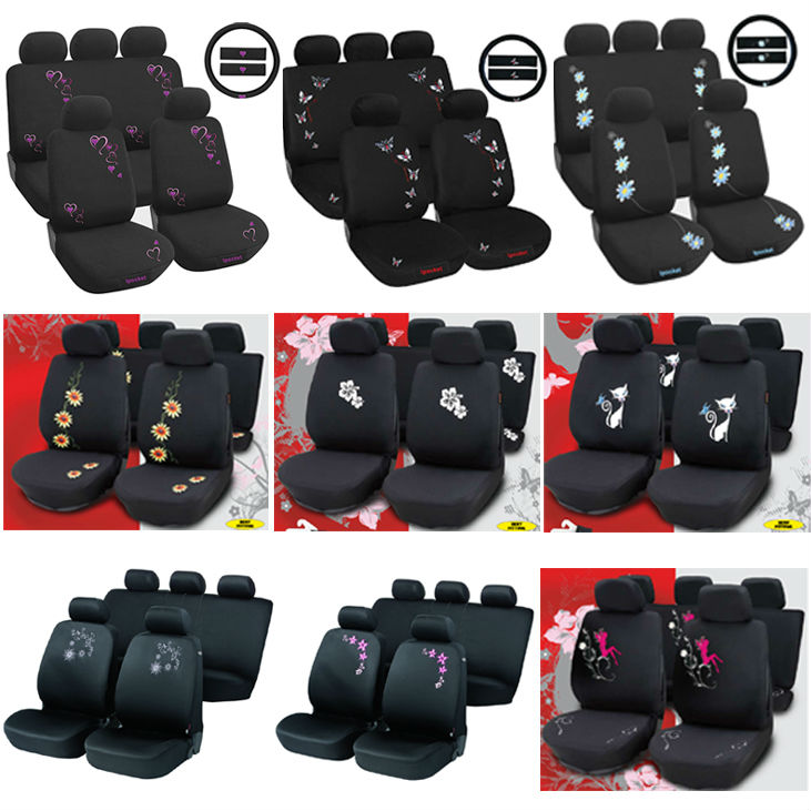 Puレザーカーシートのカバー黒11+3ゴム車マット問屋・仕入れ・卸・卸売り