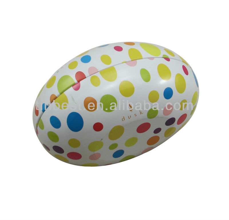 empty egg ball shape chocolate tin box