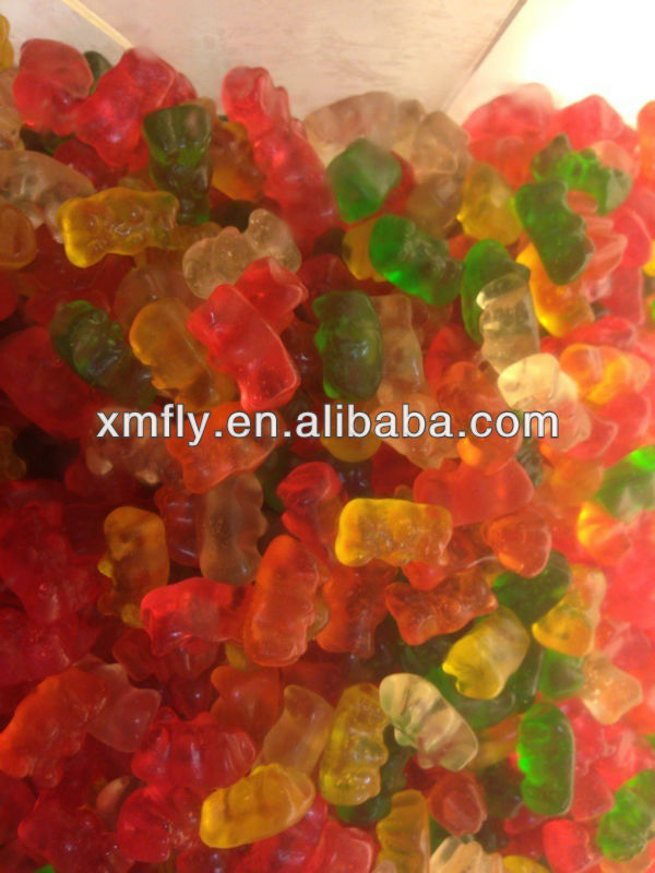 assorted fruit flavour mini vitamins chews gummy bears candy,China FLY