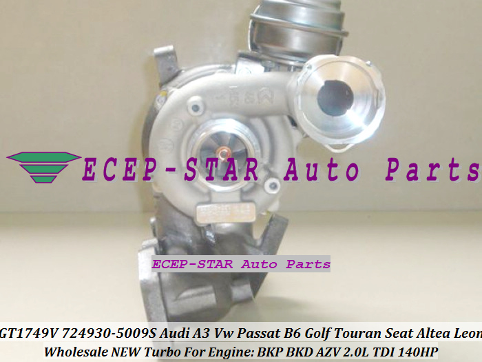 ECEP GT1749V 724930-5009S Turbocharger For AUDI A3 VW PASSAT B6 Golf Touran SEAT Altea Leon Toledo SKODA Octavia BKD AZV BKP 2.0L TDI 140HP (1)